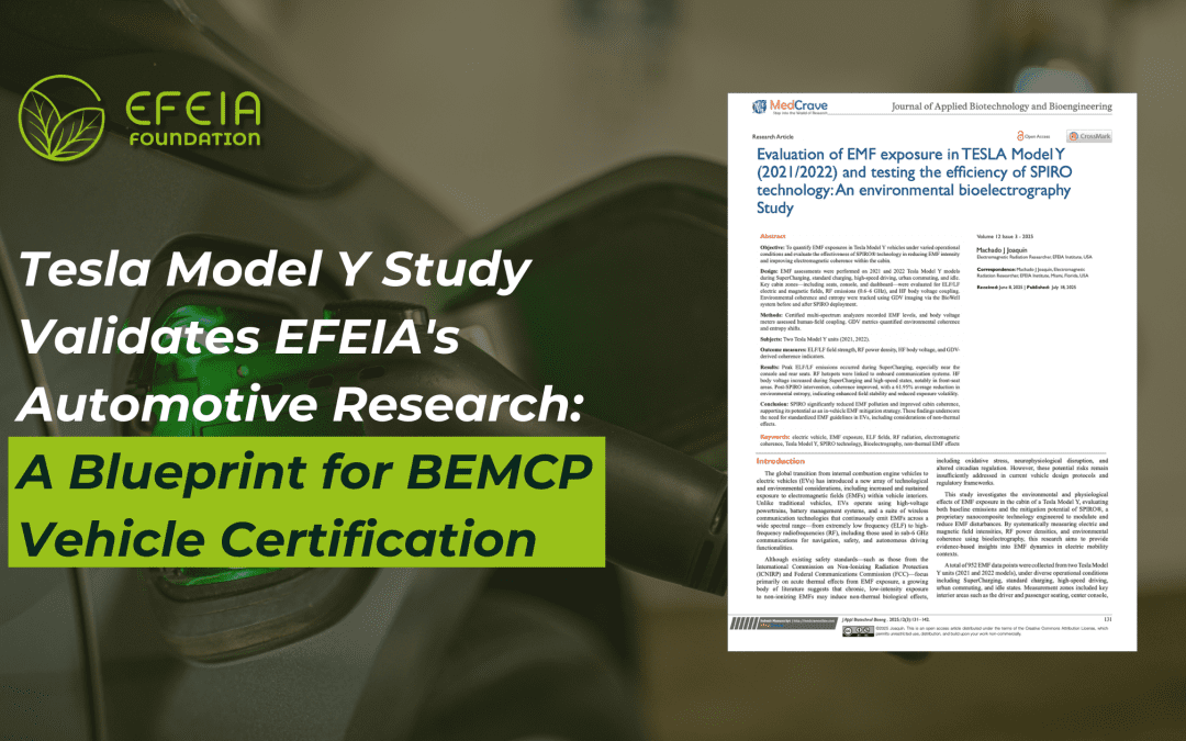 Tesla Model Y Study Validates EFEIA’s Automotive Research: A Blueprint for BEMCP Vehicle Certification